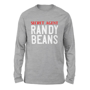 Secret Agent Randy Beans Men/Unisex Drop Shoulder Sweatshirt in Athletic Heather color
